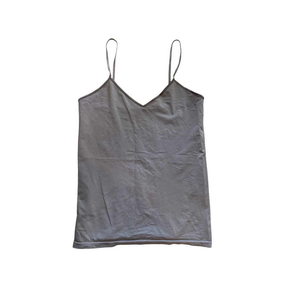 Banana Republic Taupe Gray Seamless Stretch V-Neck Camisole Tank Top Size L